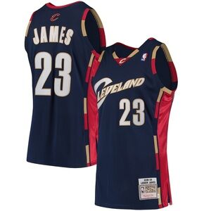 Reebok JAMES 23 Cavaliers Jersey 2XL - Navy, Red, Gold